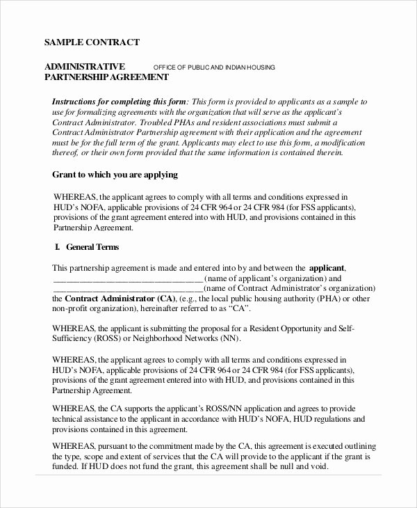 Non Profit Collaboration Agreement Template Lovely 9 Sample Partnership Agreements
