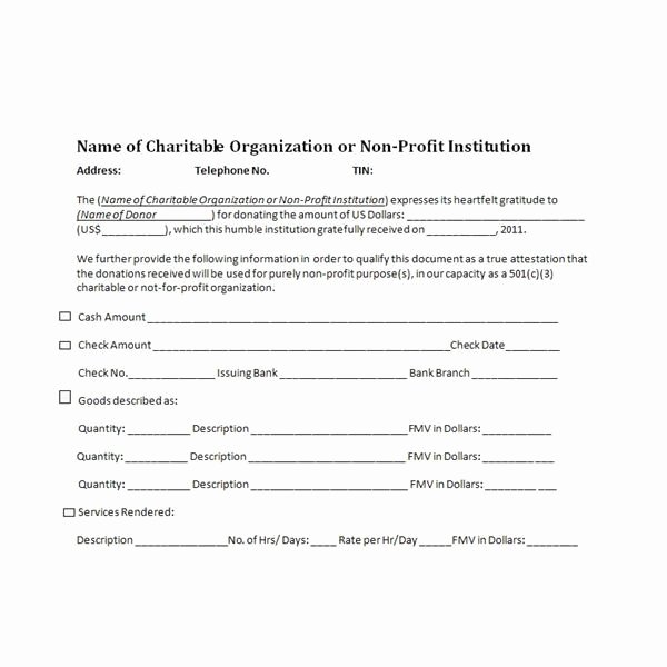 Non Profit Donation Receipt Template Lovely Charitable Donation Receipt Sample Cheer