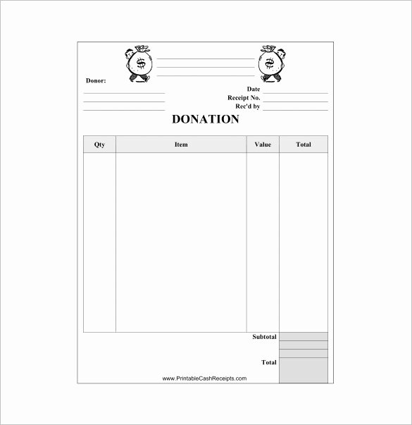 Non Profit Receipt Template New Donation Receipt Template – 11 Free Sample Example