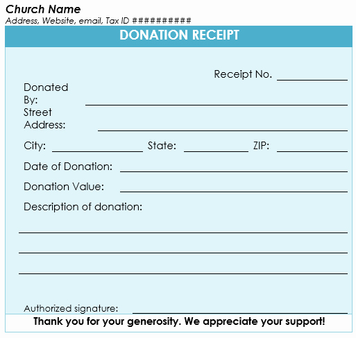 Nonprofit Donation Receipt Template Luxury Donation Receipt Template 12 Free Samples In Word and Excel