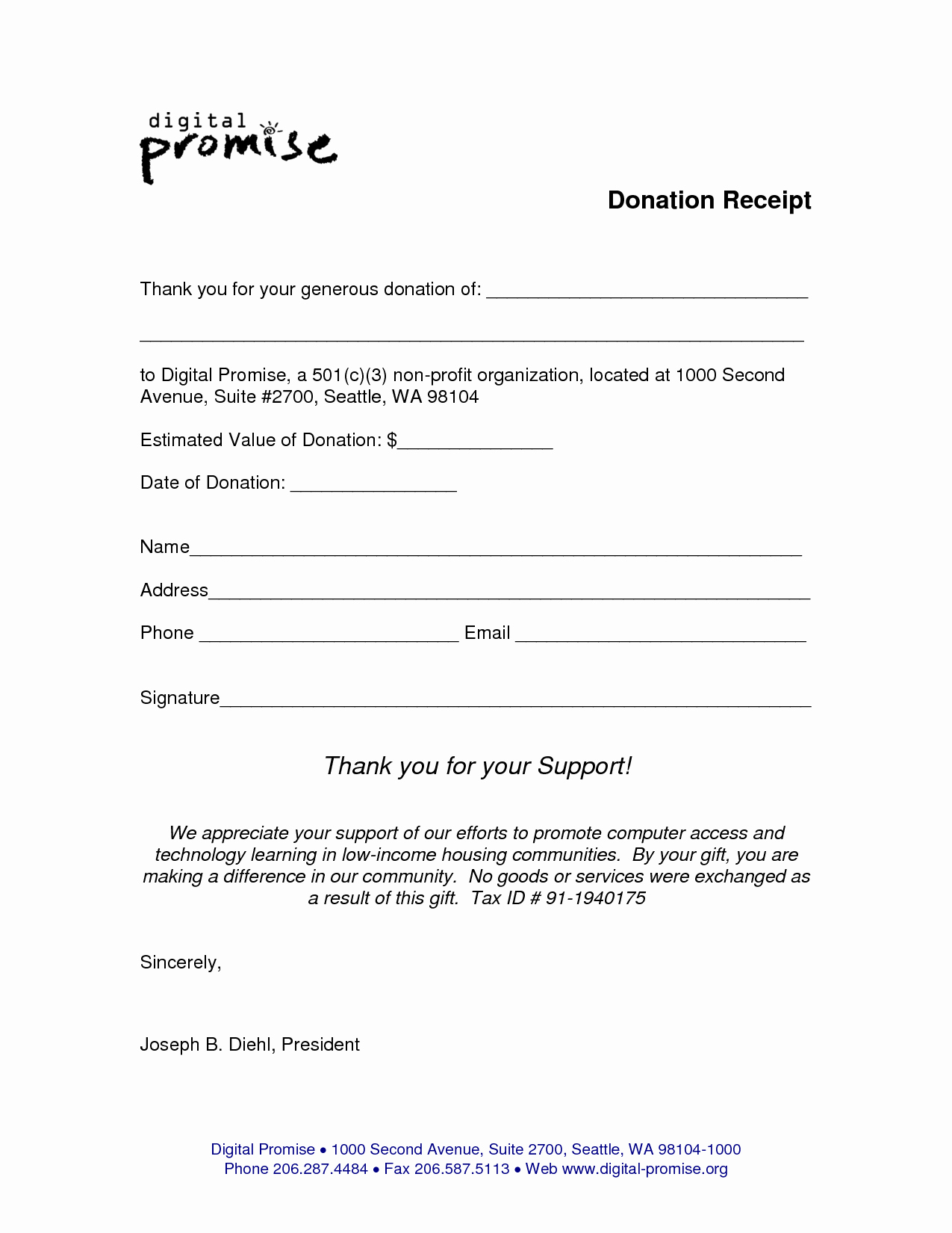 non profit donation receipt template 272