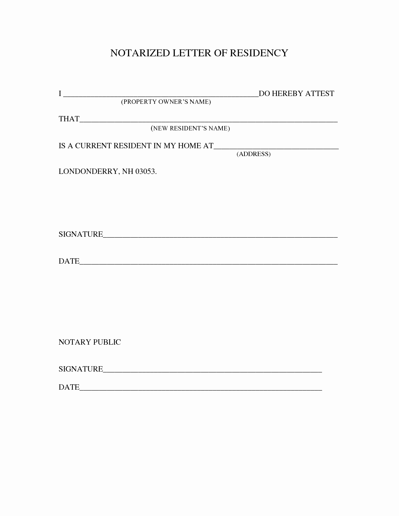 Notarized Letter format Pdf Beautiful Sample Notarized Letter Template