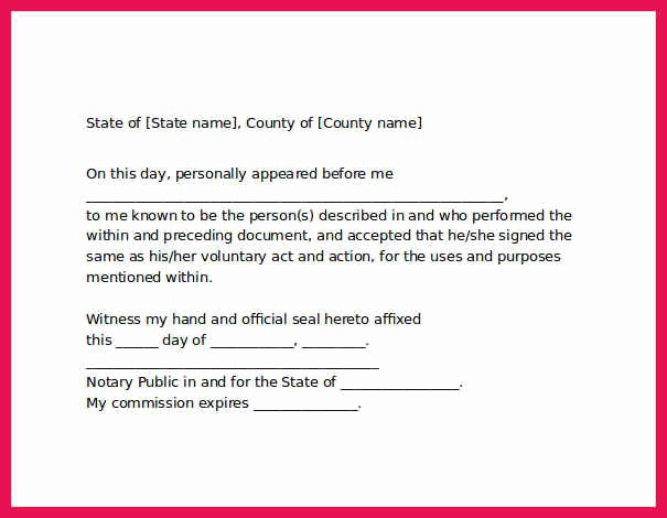 Notarized Letter format Pdf Beautiful Sample Notary Letter Template
