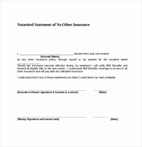 Notary Public Letter format Fresh 9 Sample Notary Statements Free Sample Example format