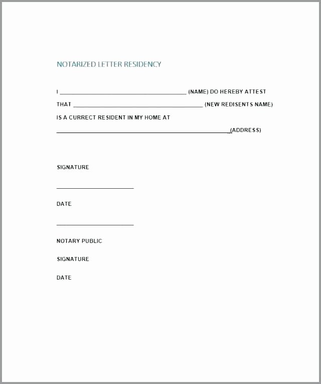 Notary Public Letter format Unique Notary Template Affidavit Notary form Template Blank