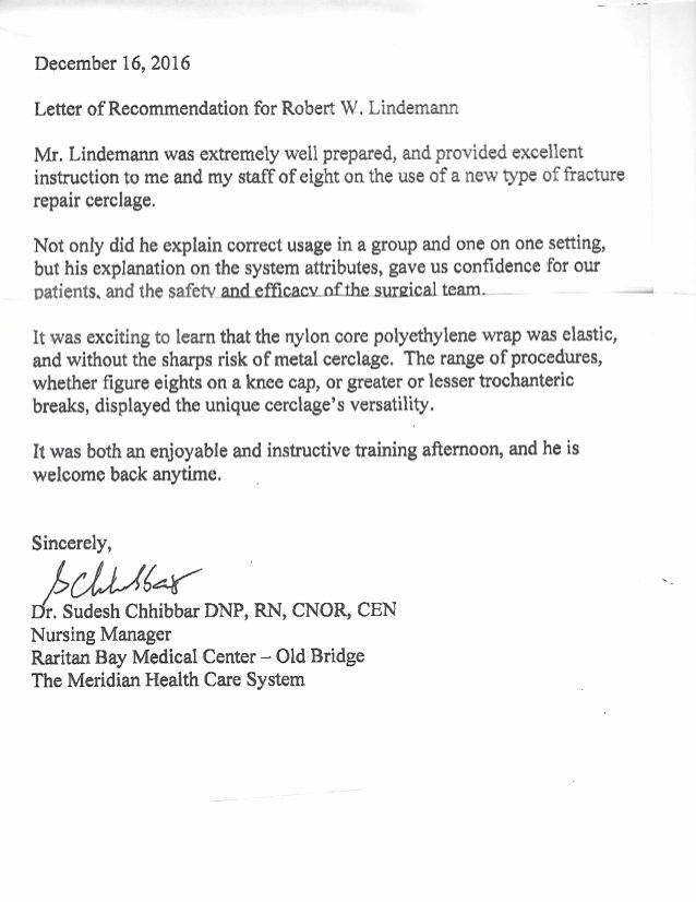 Nursing Letter Of Recommendation Example New Nursing Manager Re Mendation Letter Medical Device