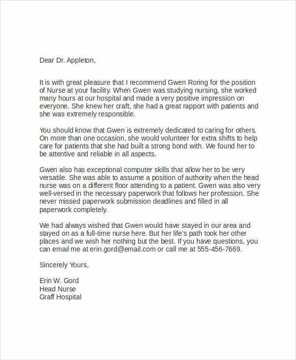 Nursing School Letter Of Recommendation Beautiful 10 Sample School Re Mendation Letters