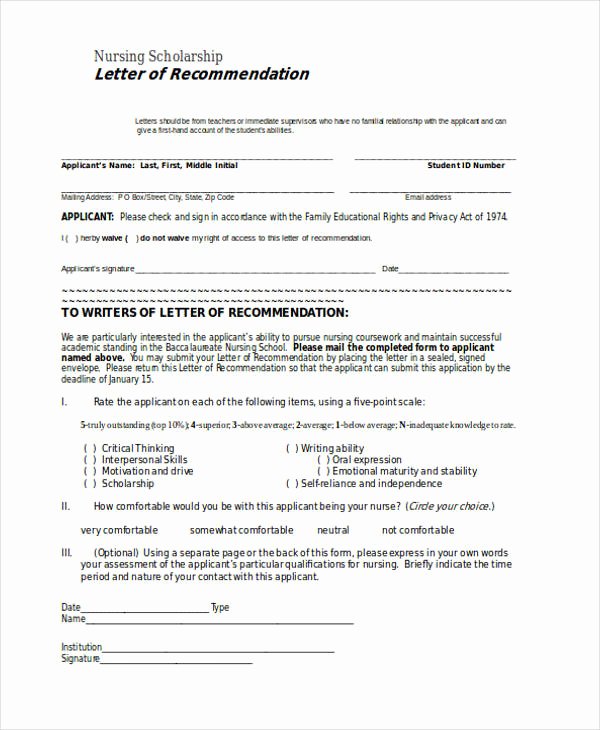 Nursing Student Recommendation Letter Inspirational 89 Re Mendation Letter Examples &amp; Samples Doc Pdf