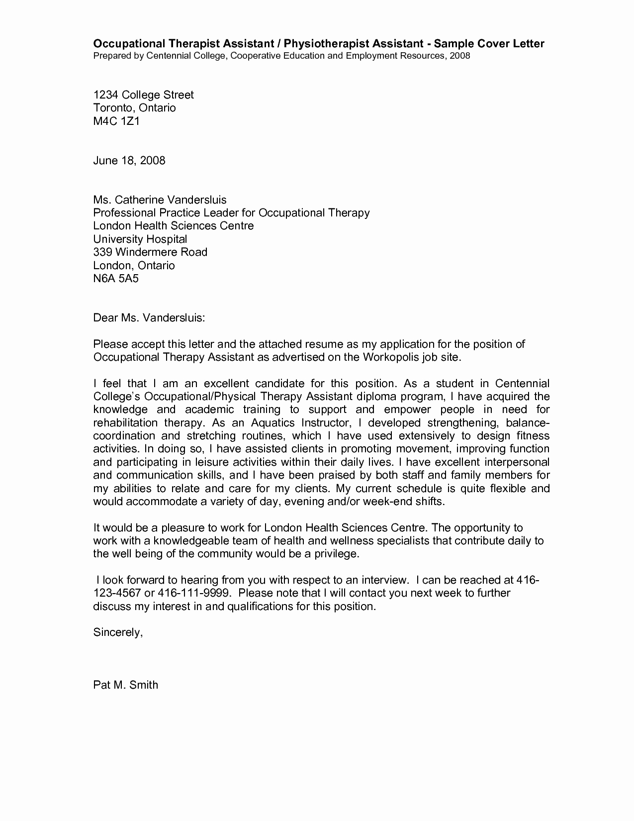 Occupational therapy Letter Of Recommendation Awesome Occupational therapy Cover Letter isolution