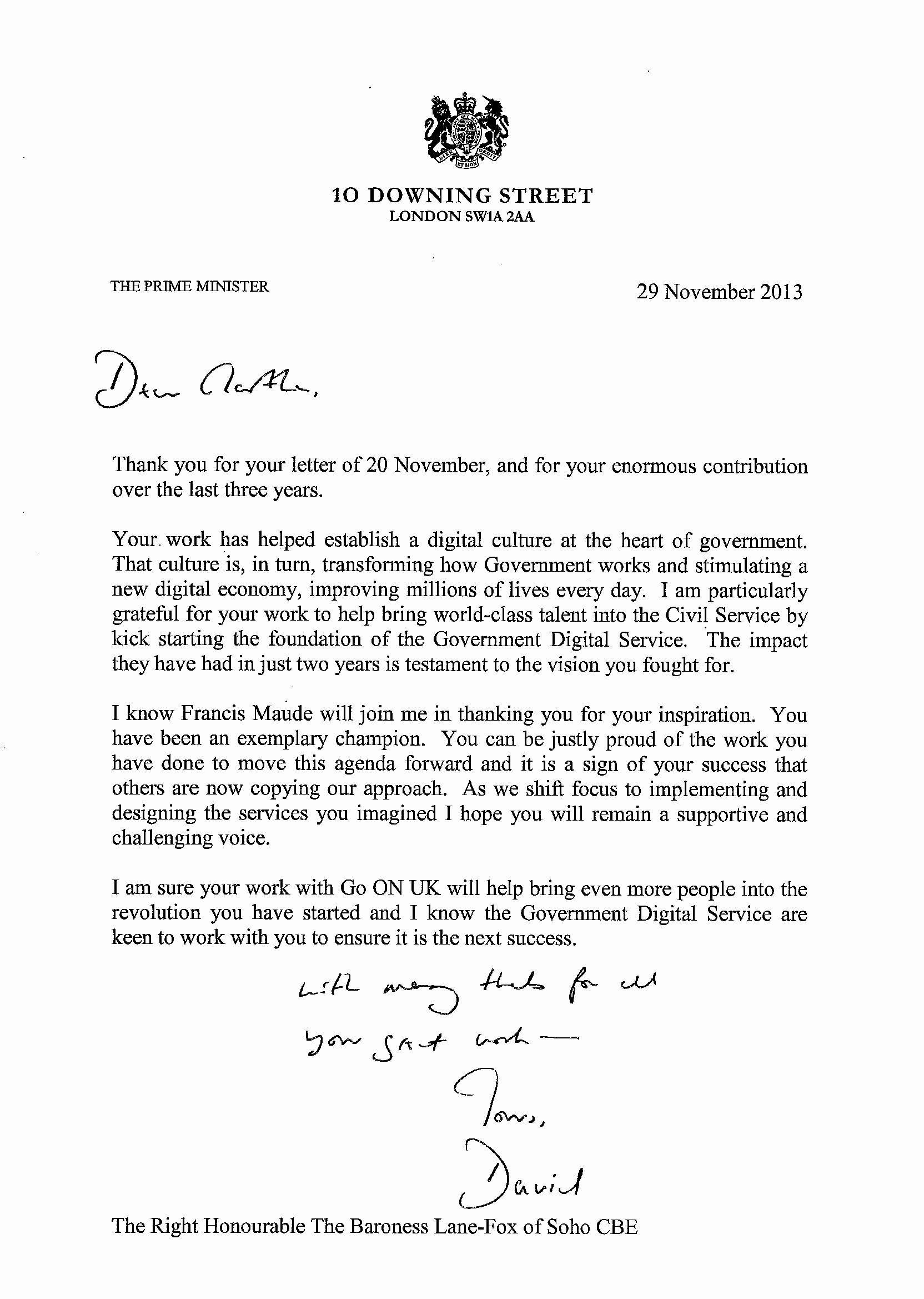 Official Letter format to Government Elegant Martha Lane Fox Resignation Letter Gov Uk