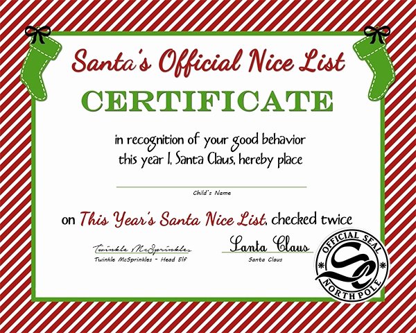 Operation Christmas Child Letter Template Beautiful Free Santa Certificate Template Invitation Template