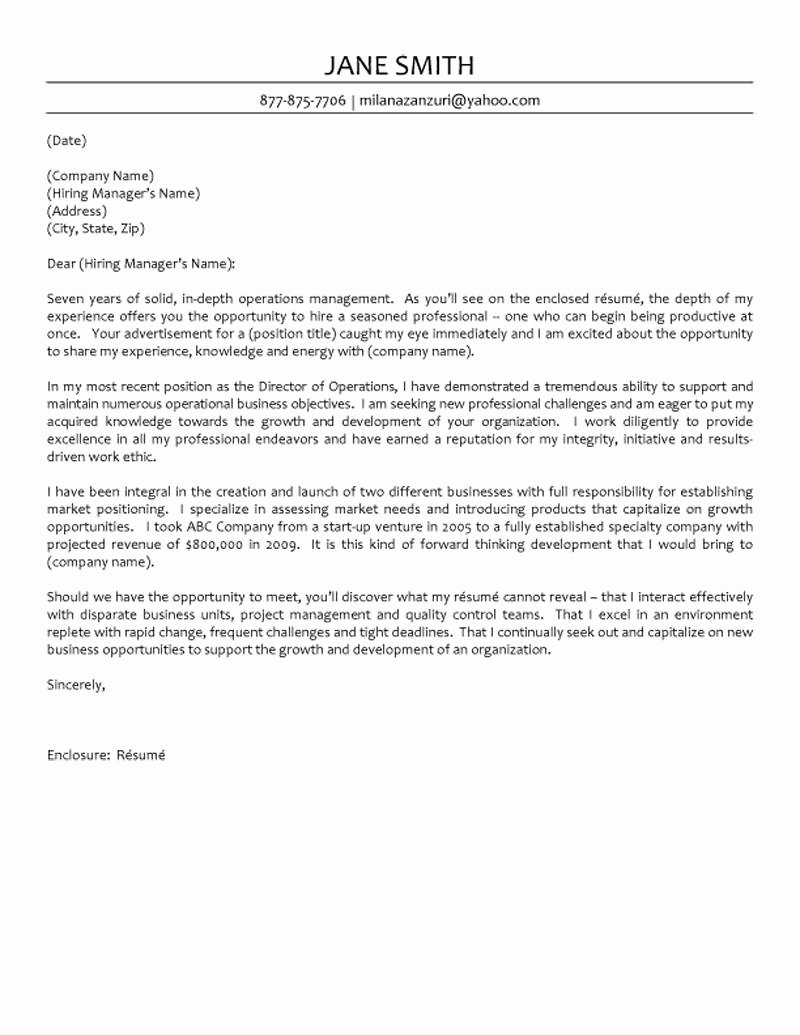 Organizational Development Cover Letter Awesome Director Of Operations Cover Letter