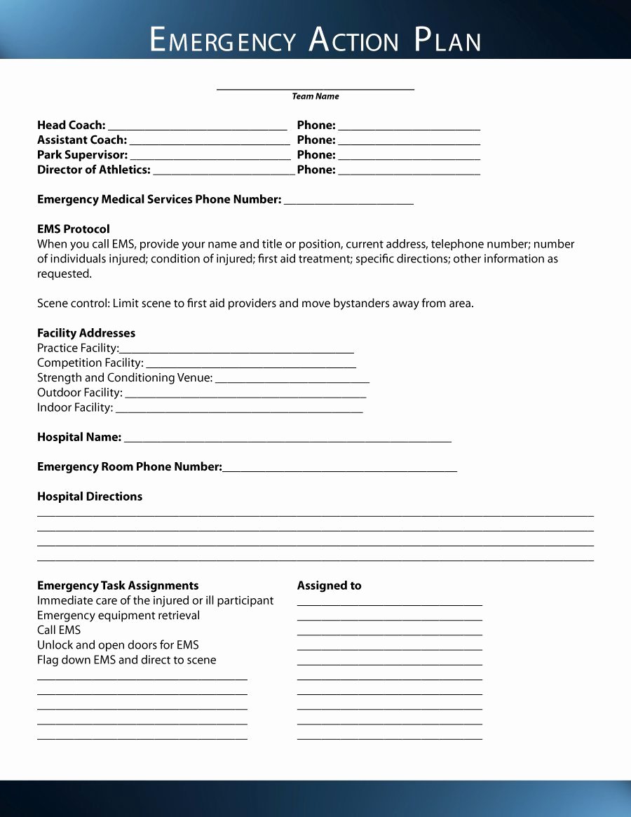 40 Osha Emergency Action Plan Template Hamiltonplastering