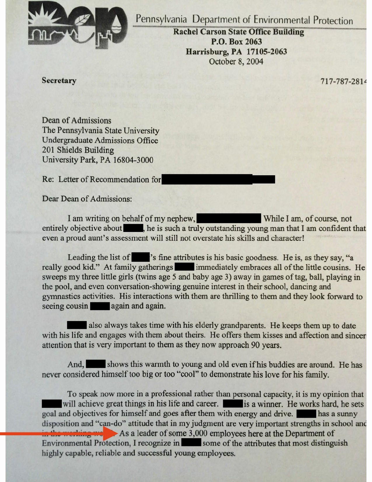 Pa Letter Of Recommendation Example Luxury Pa Cabinet Official Mcginty Used State Letterhead while