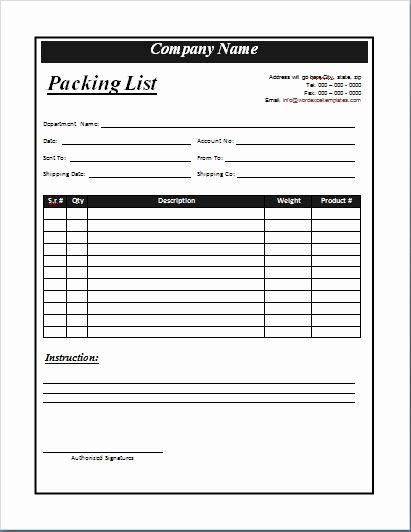 Packing Slip Template Word Best Of Business Shipment Packing Slip Template