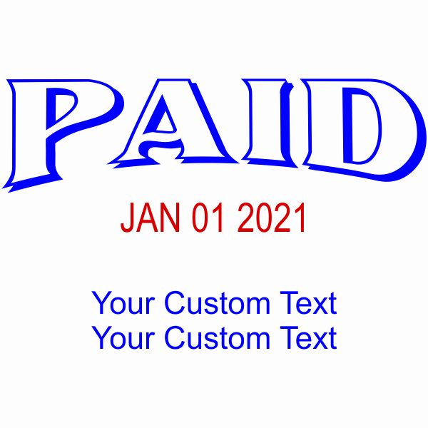 Paid Stamp for Adobe Beautiful Paid Custom Text and Date Rubber Stamp Simply Stamps