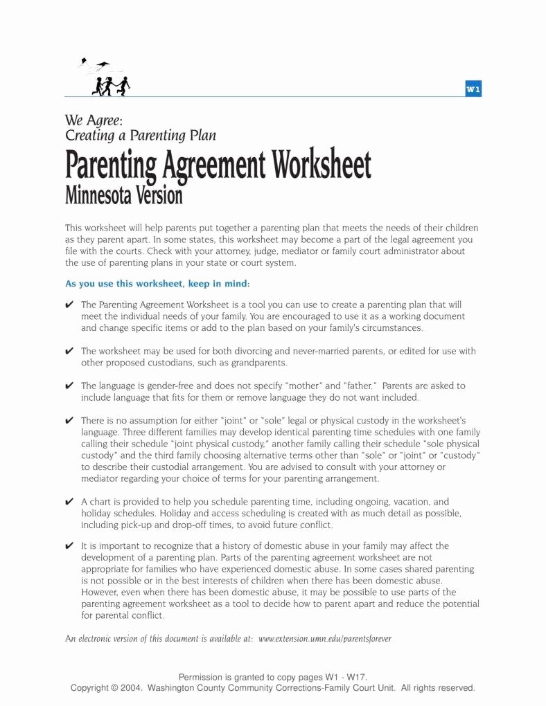 Parenting Plan Template Free Best Of How to Enforce A Custody Agreement Pdf
