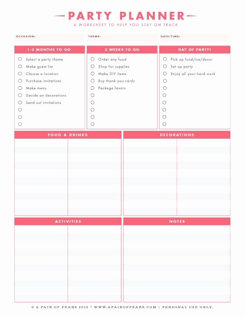 Party Plan Checklist Template Luxury 20 Favorite Summer Party Ideas Party Inspo