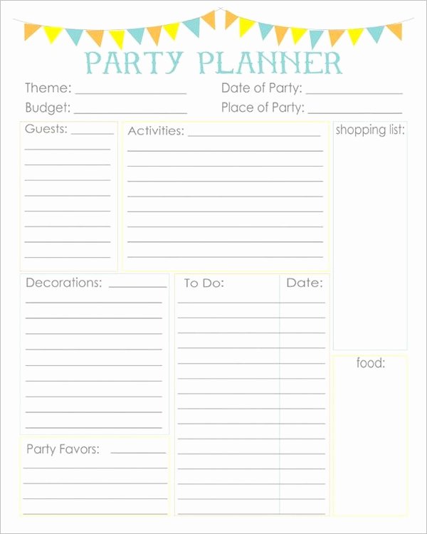 Party Plan Checklist Template New 21 Free Party Planning Templates Pdf Excel Word Example