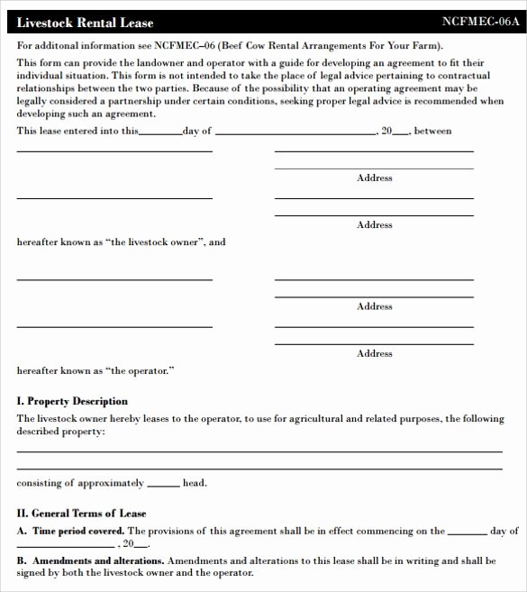 Pasture Lease Agreement Template Awesome 10 Pasture Lease Agreement Templates Download for Free