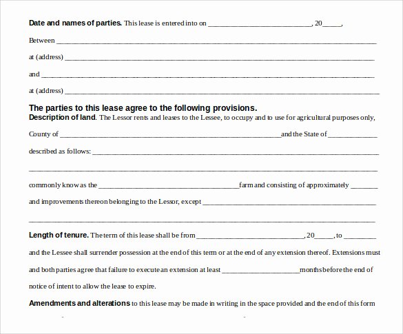 Pasture Lease Agreement Template Beautiful 10 Pasture Lease Agreement Templates Download for Free