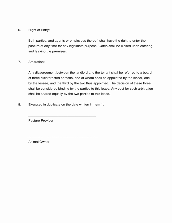 Pasture Lease Agreement Template New Pasture Rental Agreement forms Tridentknights