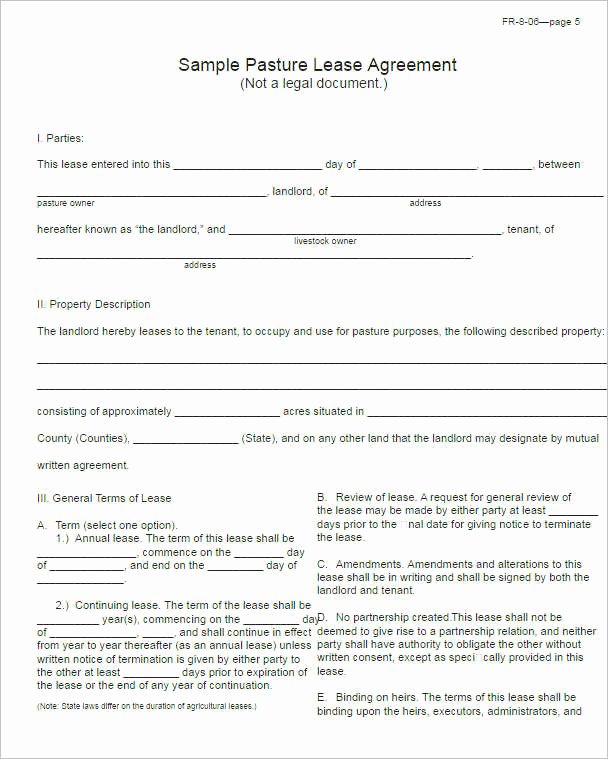 Pasture Lease Agreement Template Unique Barn Rental Agreement