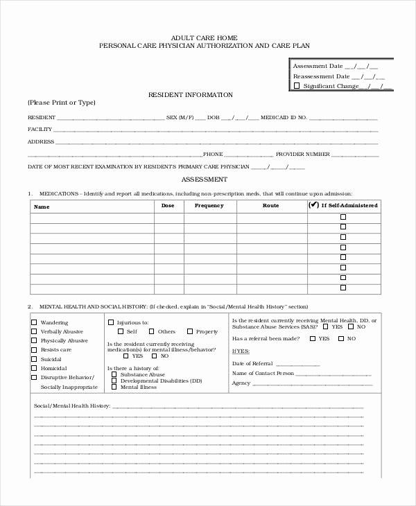Patient Care Plan Template Best Of Personal Care Plan Templates 12 Free Pdf format