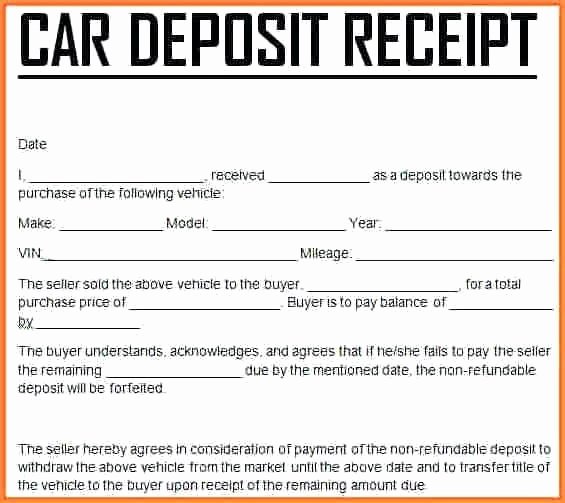 Payment Due Upon Receipt Template Fresh Auto Deposit Receipt Template Modelffo