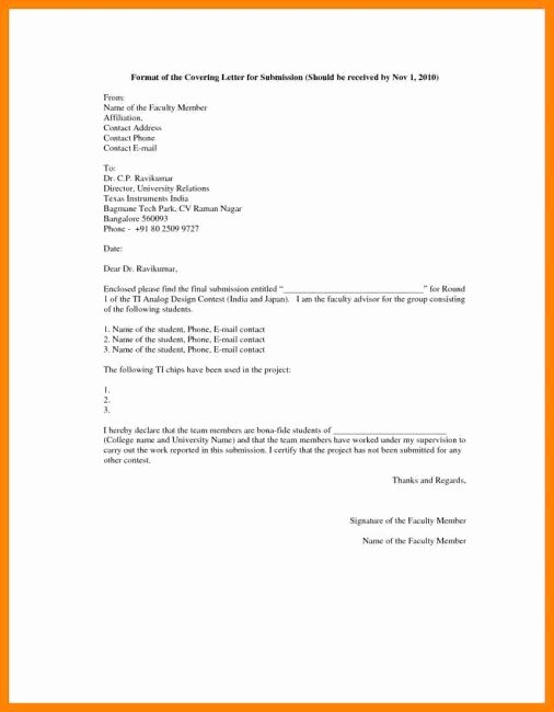 Payment Shock Letter Template Lovely Sample Cover Letter for Submitting Documents