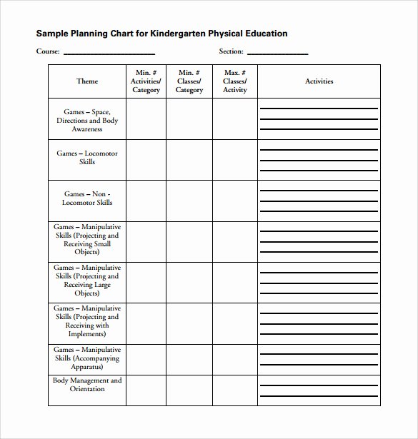 Pe Lesson Plan Template Lovely 15 Sample Physical Education Lesson Plans