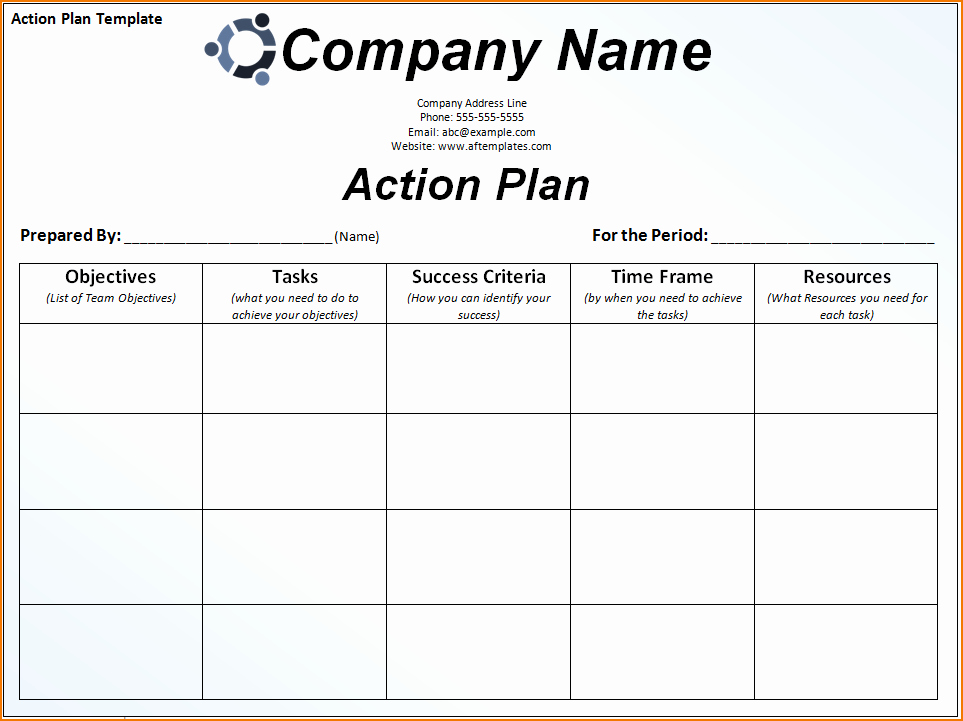 Performance Action Plan Template Lovely 6 Sample Action Plan Template