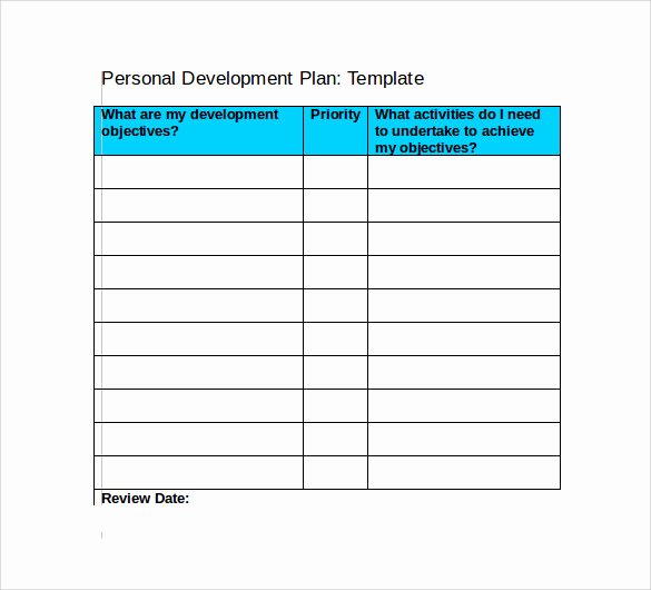 Personal Development Plan Template Elegant 9 Development Plan Templates to Free Download