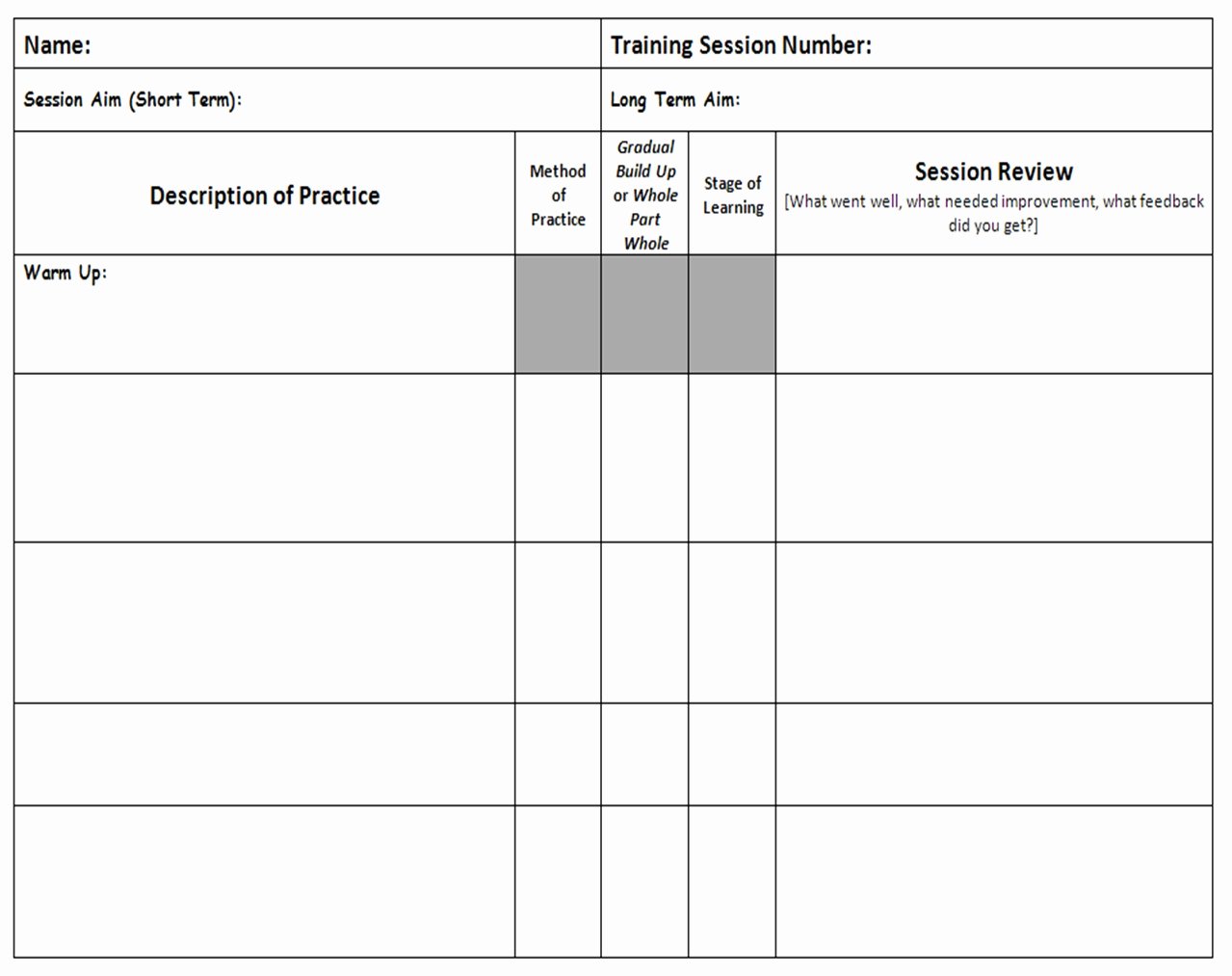 Personal Fitness Plan Template Lovely Personal Training Plans Templates