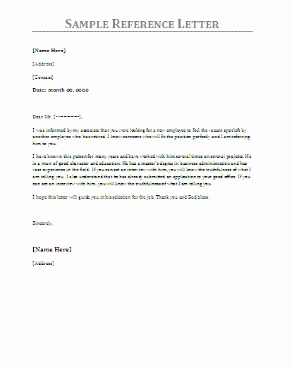 Personal Letter format Examples Inspirational Writing Personal Reference Letters Samplebusinessresume
