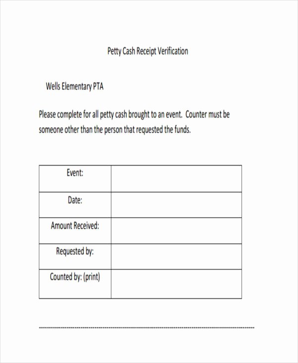 Petty Cash Receipt Template Beautiful 42 Free Receipt forms