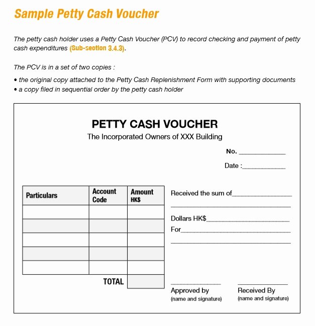 Petty Cash Voucher Template Best Of 8 Free Sample Petty Cash Voucher Templates Printable Samples