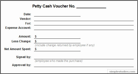 Petty Cash Voucher Template Fresh Accounting and Procedures for Petty Cash Accounting