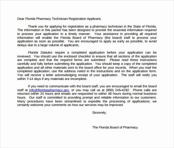 Pharmacy Letter Of Recommendation Luxury 14 Pharmacy Technician Letters – Samples Examples