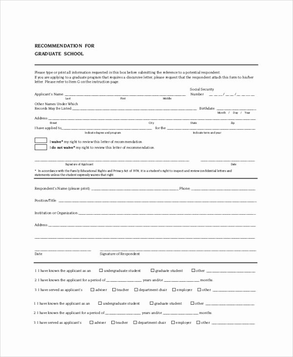 Phd Letter Of Recommendation Unique 44 Sample Letters Of Re Mendation for Graduate School