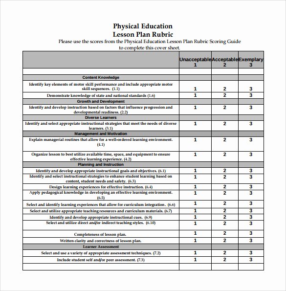 Phys Ed Lesson Plan Template Lovely 15 Sample Physical Education Lesson Plans