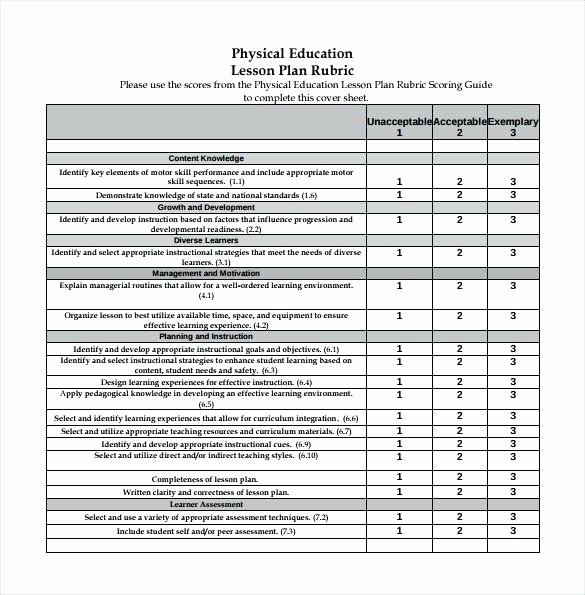 Physical Education Lesson Plan Template Beautiful Sample Physical Education Lesson Plan Template