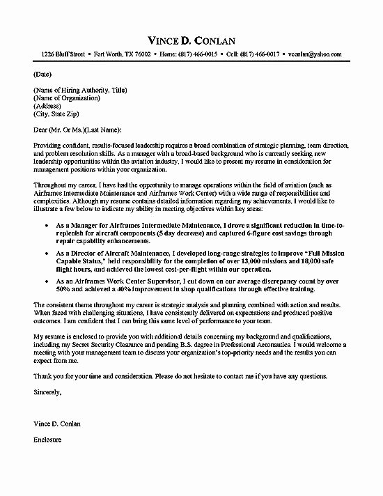 Pilot Letter Of Recommendation New Aviation Cover Letter Example