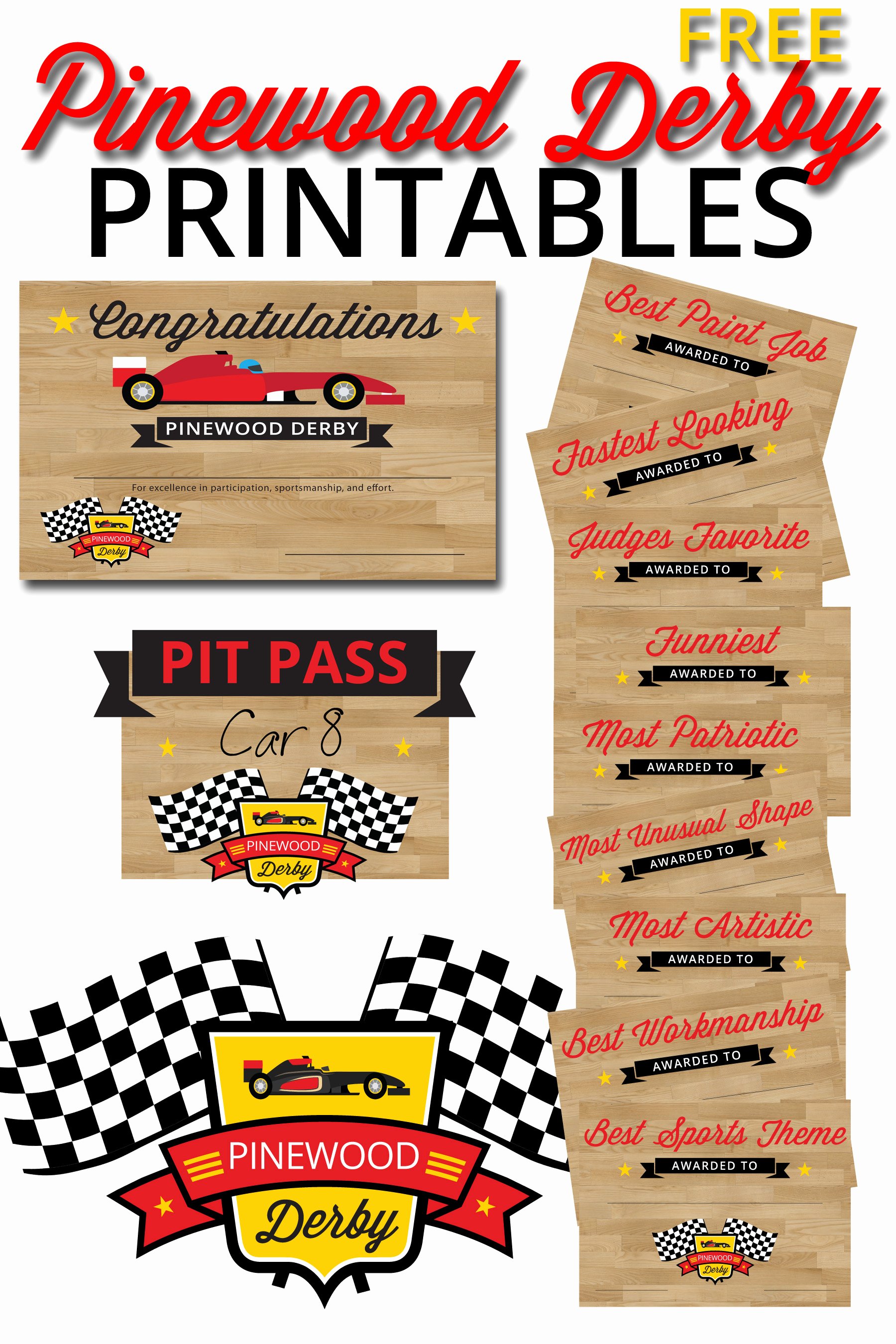 Pinewood Derby Flyer Template