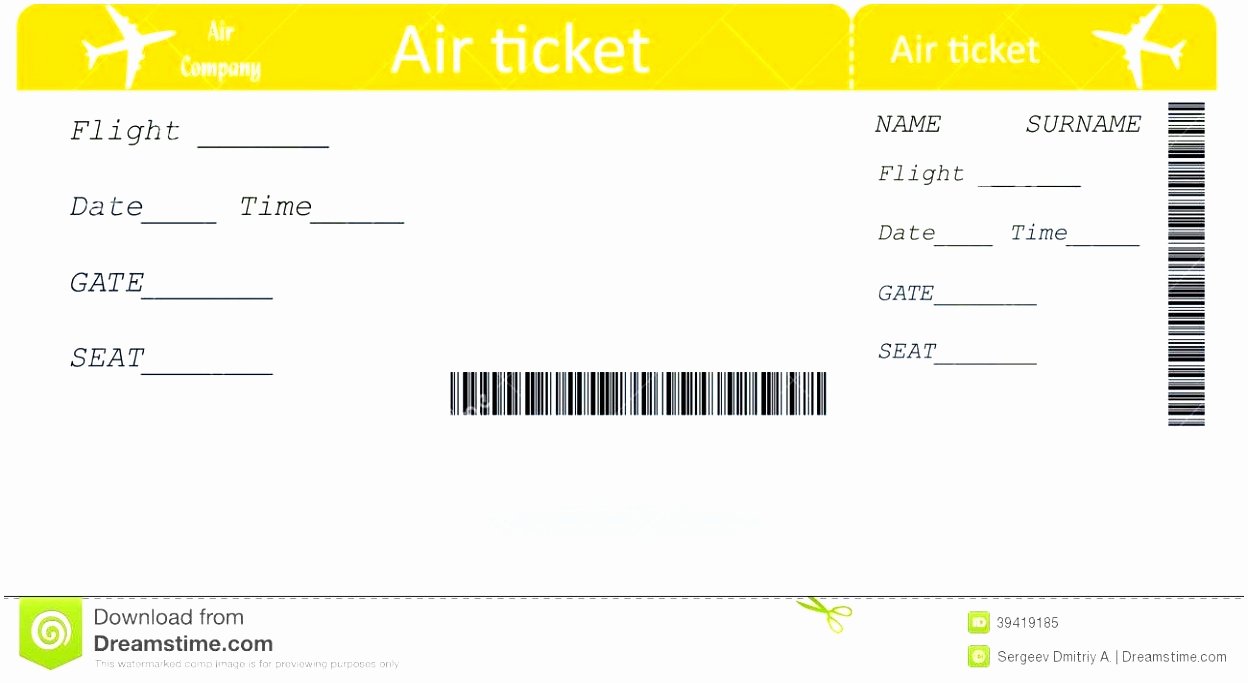 Plane Ticket Template Pdf Awesome 9 Airline Ticket Template Word Tyopn