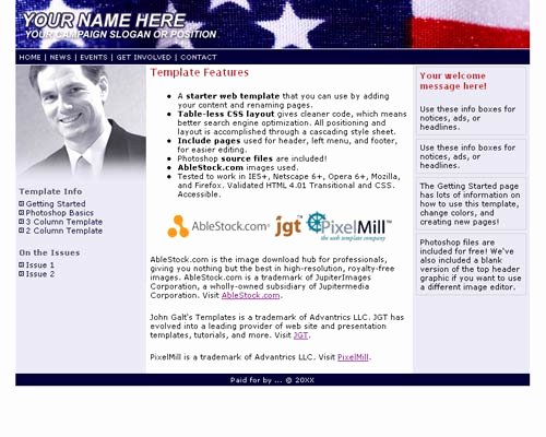 Political Campaign Plan Template Inspirational Political Campaign HTML HTML Template $45 00