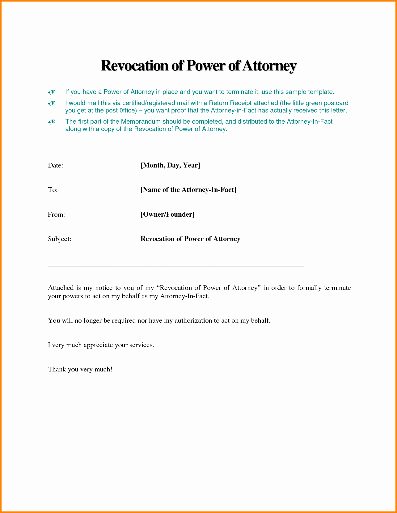 Power Of attorney Letter format Fresh 5 Power Of attorney Resignation Letter Template