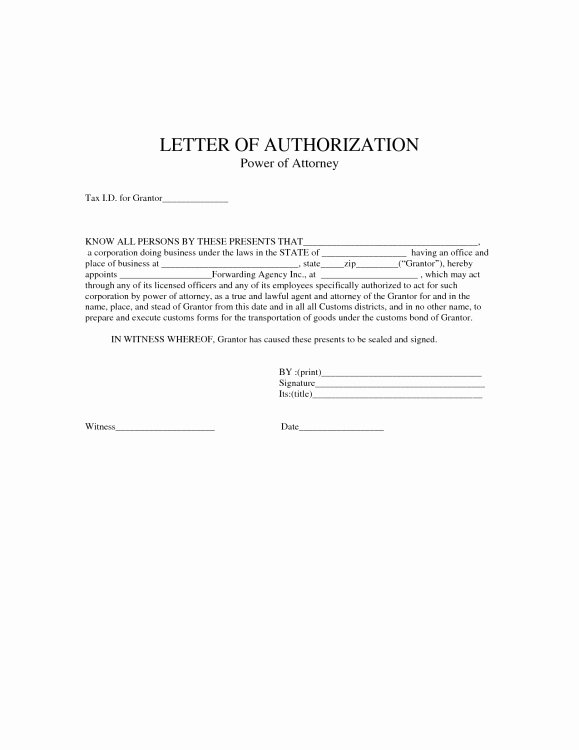 Power Of attorney Letter format Luxury the Amazing and Gorgeous Letter Power attorney