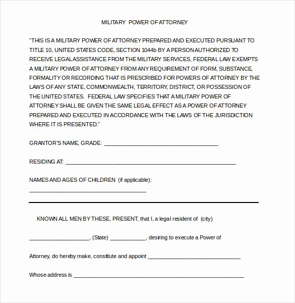 Power Of attorney Letter format New 15 Word Power Of attorney Templates Free Download