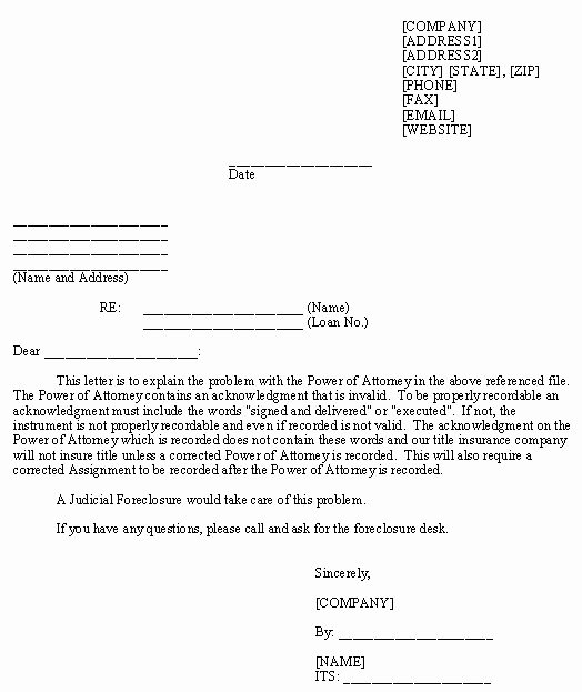 Power Of attorney Letter format Unique Sample Letter for Invalid Power Of attorney Template